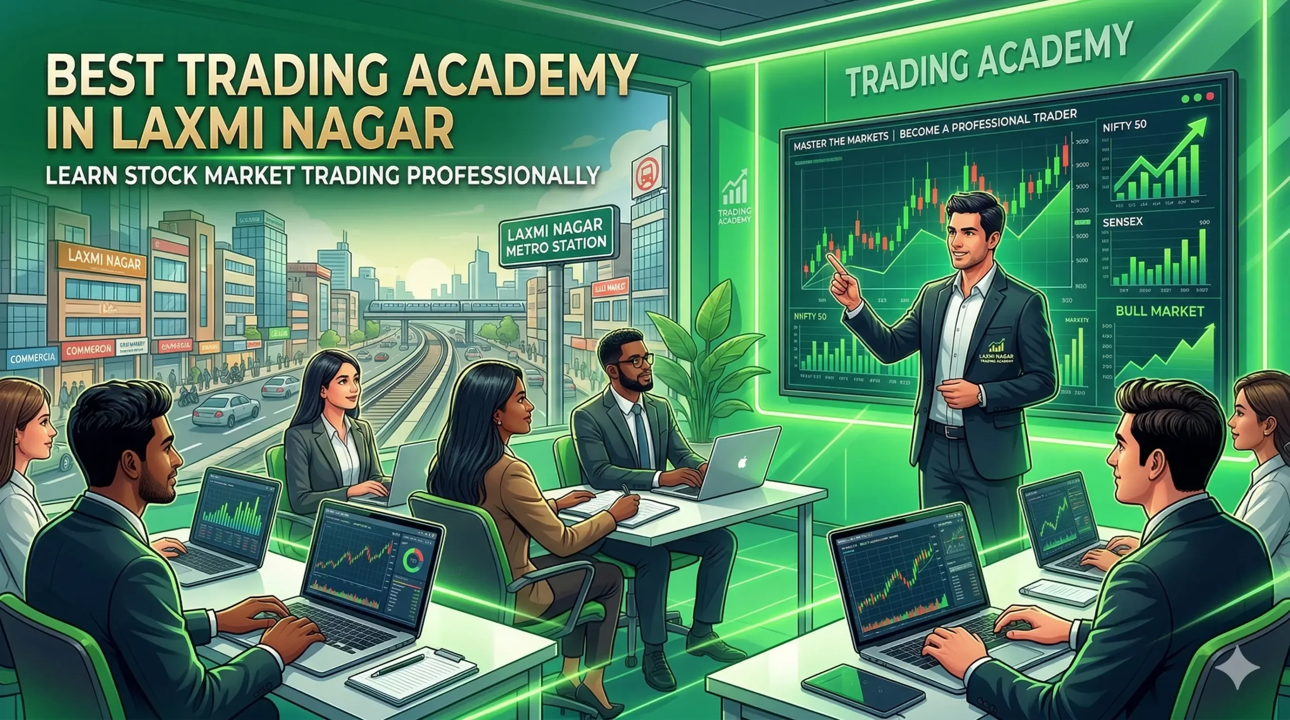 Best Trading Academy in Laxmi Nagar – Learn Stock Market Trading Professionally